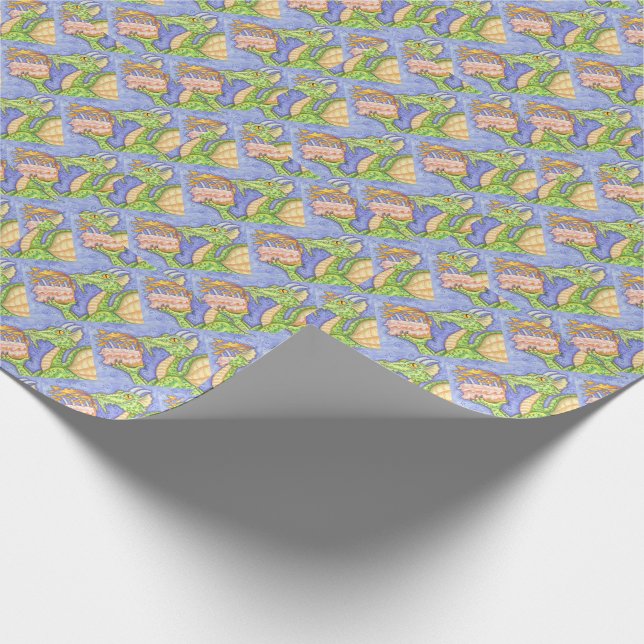 PAPEL DE REGALO LUCES DE CUMPLEAÑOS DE CUMPLEAÑOS DE LUZ DE DRAGÓN (Esquina)