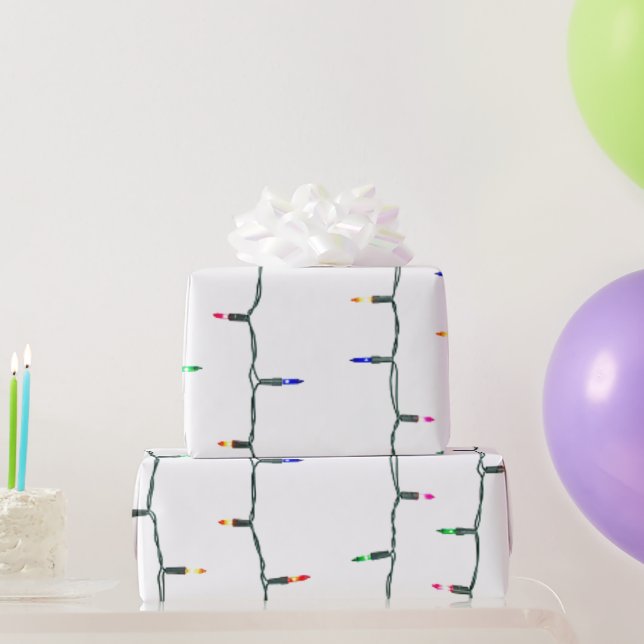 Papel De Regalo Luces de navidad (Regalos de fiesta)