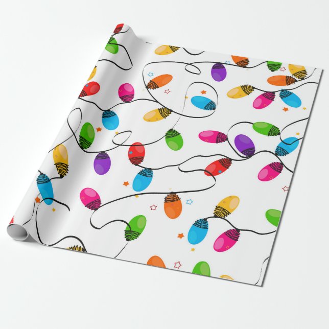 Papel De Regalo Luces de navidad (Desenrollado)