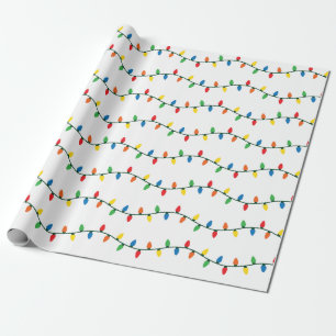 Papel De Regalo Luces de navidad del centelleo