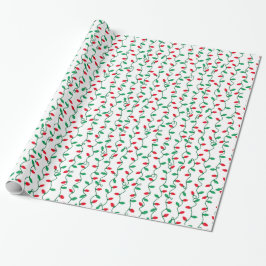 Papel De Regalo Luces de Navidades rojos y verdes