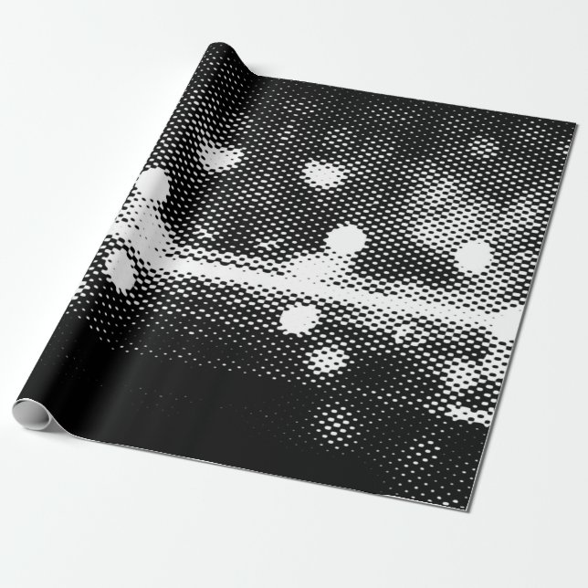 Papel De Regalo Luces de neón y patrón geométrico sin soldadura (Desenrollado)