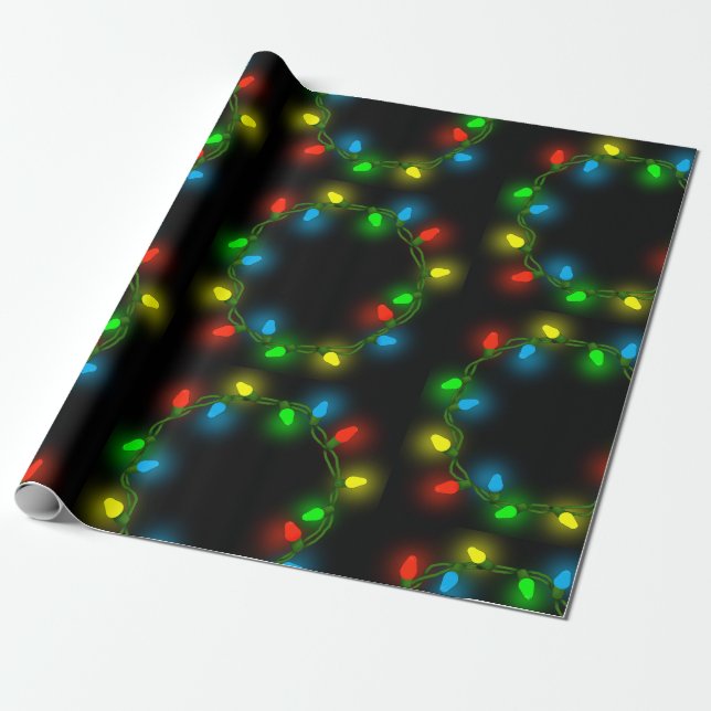 Papel De Regalo Luces Navidades (Desenrollado)