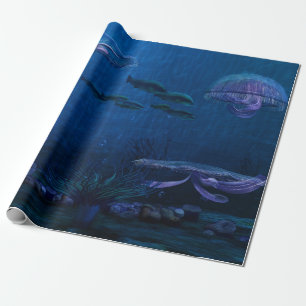 Papel De Regalo Luces nocturnas Jellyfish Aquarium