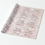 Papel De Regalo Luces Pastel Rosa Dorado personalizadas<br><div class="desc">Papel envuelto de vidrio y moda lleno de amor y luz. El texto personalizado permite expresar felicitaciones,  sentimientos,  favores,  etc</div>