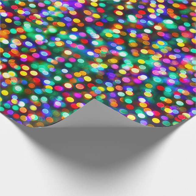 Papel De Regalo Luces que brillan intensamente del navidad (Esquina)