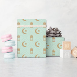 Papel De Regalo  Luces y medialunas de Eid o Ramadán sin fisuras 