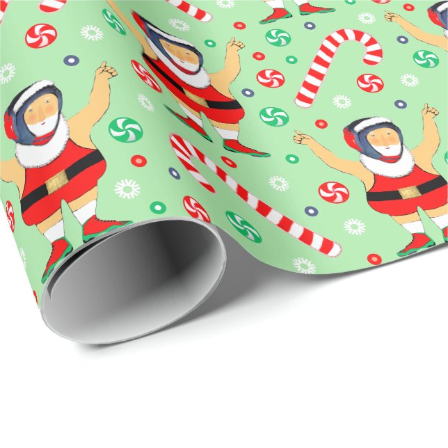 Papel De Regalo Luchando contra los Navidades de luchadores regalo (Esquina del rollo)
