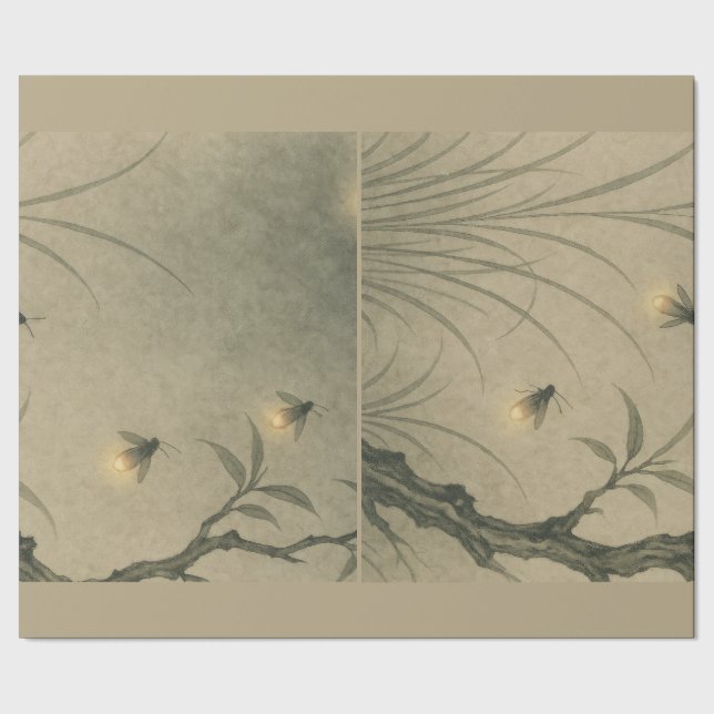PAPEL DE REGALO LUCIÉRNAGAS JAPONESAS (Costura)
