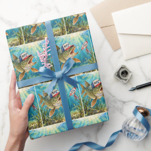 Papel De Regalo Lucio del Norte con una gorra de jubilado