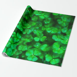 Papel De Regalo Lucky Celtic Irish Green Shamrock