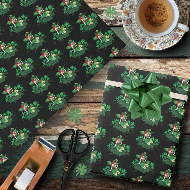 Papel De Regalo Lucky Irish Fairy Green (Subido por el creador)