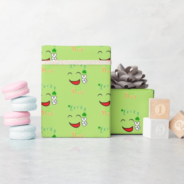 Papel De Regalo Lucky Pray Saint Dublin Day Patron Irish (Baby Shower)