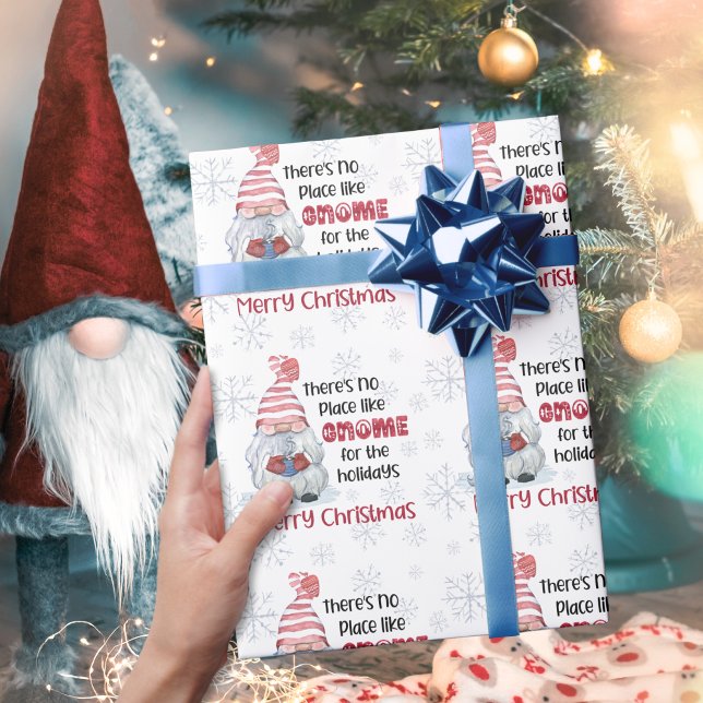 Papel De Regalo LUGAR GNOME COMO CASA Feliz Navidad (Subido por el creador)
