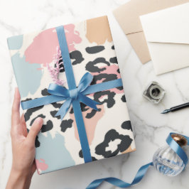 Papel De Regalo Lugares de leopardo pastel chic