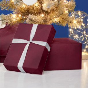 Papel De Regalo Lujo Burgundy Terciopelo Profundo Navidad Elegante