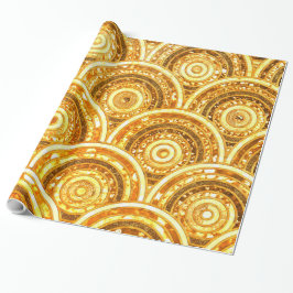 Papel De Regalo Lujo Oro Relieve metalizado Metalizado Purpurina p