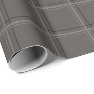 Papel De Regalo Lujo Plaid de Cuadros en Ventana de Carbón Calient