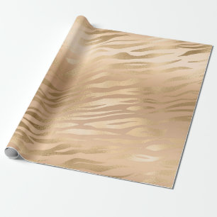 Papel De Regalo Lujosas manchas de leopardo marrón claro Estampado