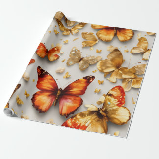 Papel De Regalo ✨ Lujoso Patrulla de Mariposa Sparkling 3D Seamles