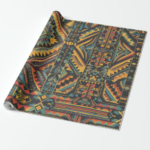 Papel De Regalo Lujoso Verde azulado "Elegancia geométrica centena