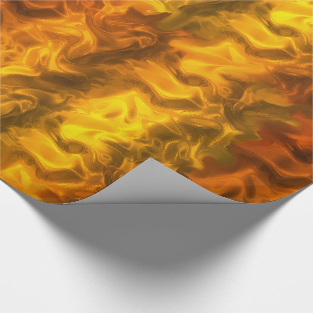 Papel De Regalo Lujosos Navidades de Golden Fire (Esquina)