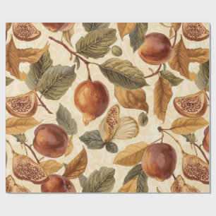 Papel de regalo Lujuriosas Ciruelas y Hojas de Hig