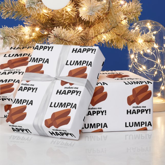 Papel De Regalo Lumpia me hace feliz Lumpia (Vacaciones)