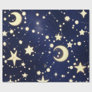 Papel de Regalo – Luna Celestial de Terciopelo de