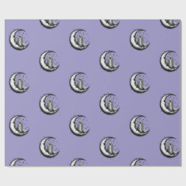 Papel De Regalo Luna con Vela Encendida