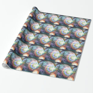 Papel De Regalo luna de arco iris