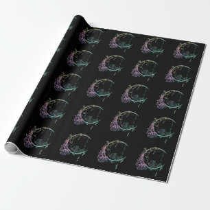 Papel De Regalo Luna De Gótico Pastel Crescent De Wicca Gótico