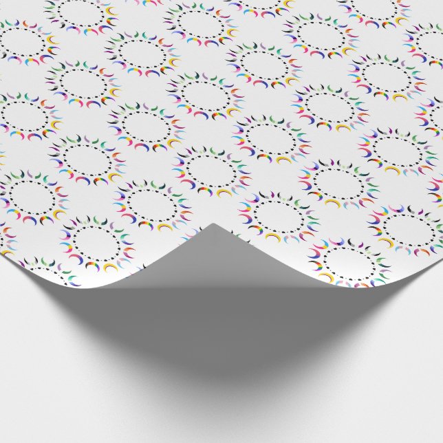 Papel De Regalo Luna de Orgullo Creciente y Corazón Negro (Esquina)