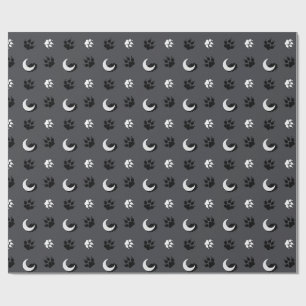 Papel de regalo Luna Lobo Gris