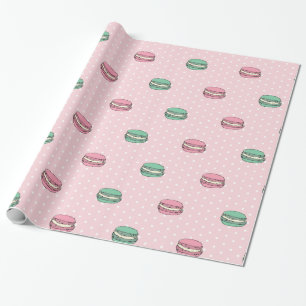Papel De Regalo Luna Macaron de París y polkadots