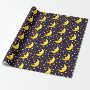 Papel De Regalo Luna y estrellas