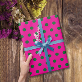 Papel De Regalo lunar de lunares rosa