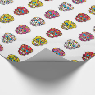 Papel De Regalo Lunar del cráneo del azúcar