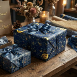 Papel De Regalo Lunar Glow Celestial Moon