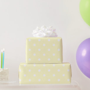 Papel De Regalo Lunares Amarillos de Bebé