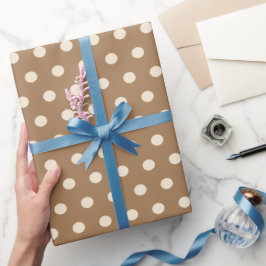 Papel De Regalo lunares beige