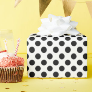 Papel De Regalo Lunares blancos y negros