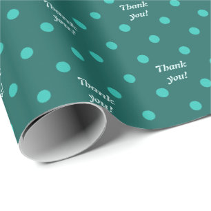 Papel De Regalo Lunares Chic, Patrón de Lunares, Turquesa Teal