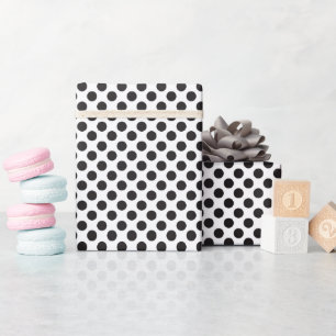 Papel De Regalo Lunares Clásicos de Blanco y Negro