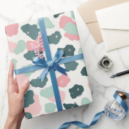 Papel De Regalo Lunares de leopardo pastel de menta rosa