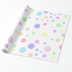 Papel De Regalo Lunares Patrón Pastel Lunares