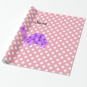 Papel De Regalo Lunares púrpuras conocidos personalizados del ros