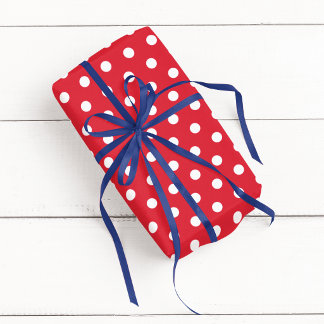 Papel De Regalo Lunares rojos y blancos