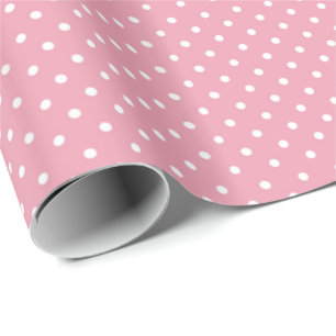 Papel De Regalo Lunares sobre patrón rosa