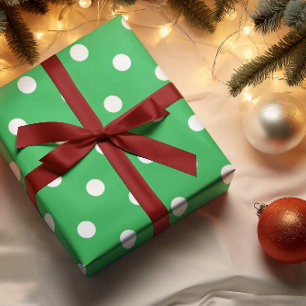 Papel De Regalo Lunares verdes